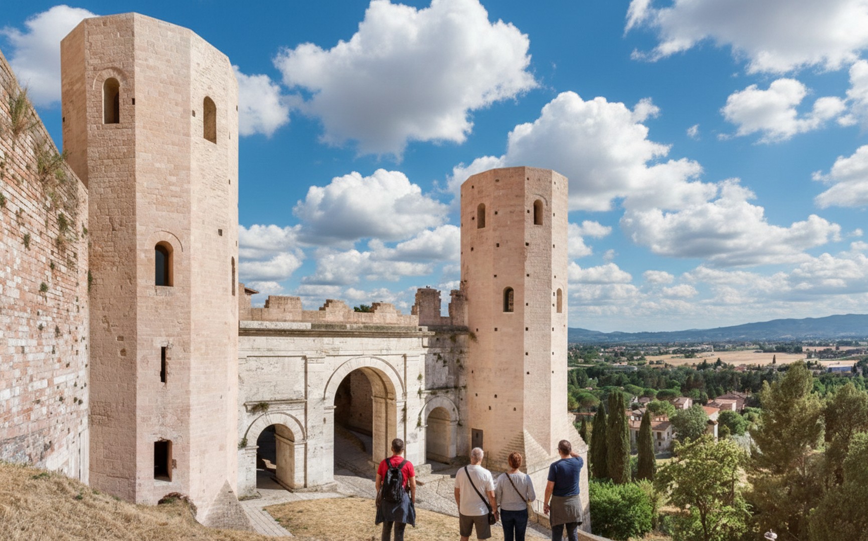 Porte di Spello, borgo famoso per l'infiorata