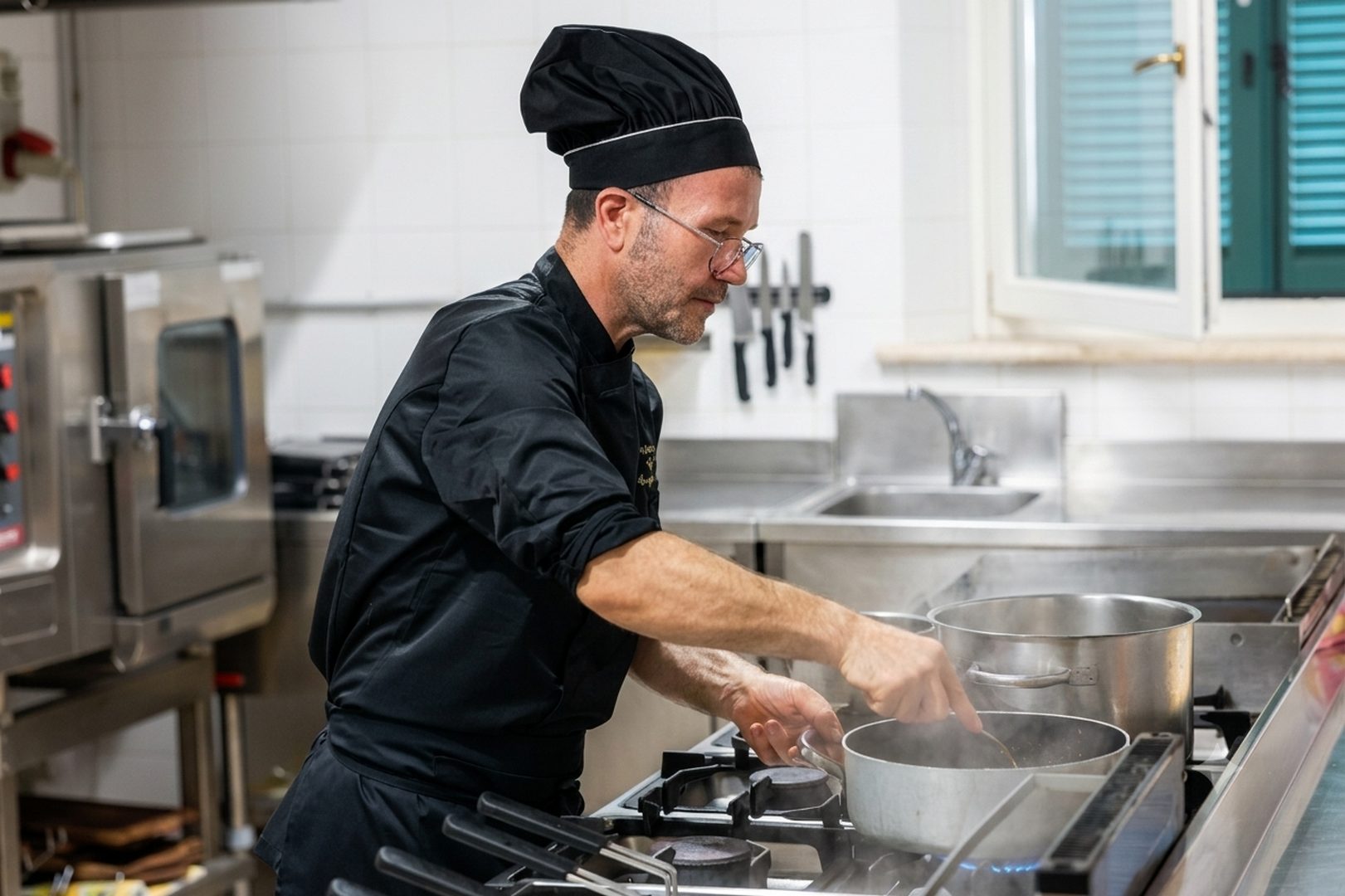 chef giuseppe gravina a l'antica chiusina fattoria del cerro montepulciano