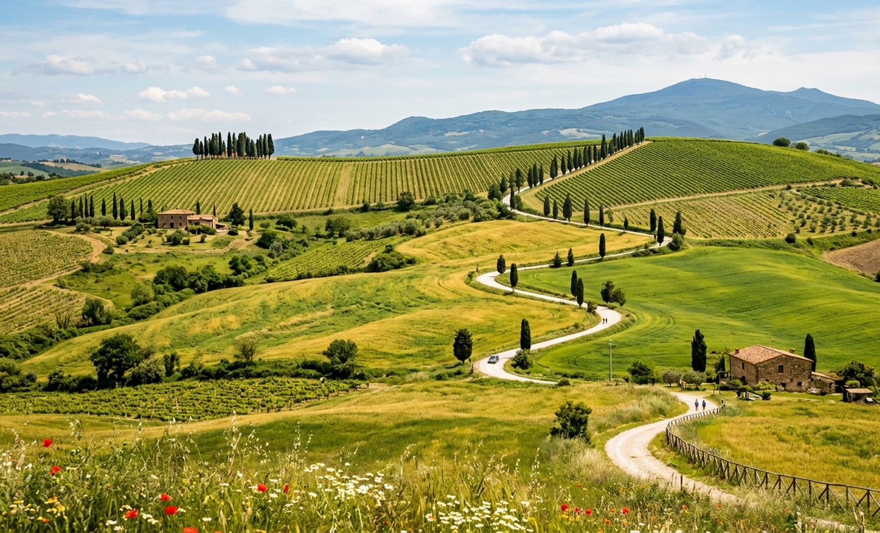 le splendide colline della val d'orcia