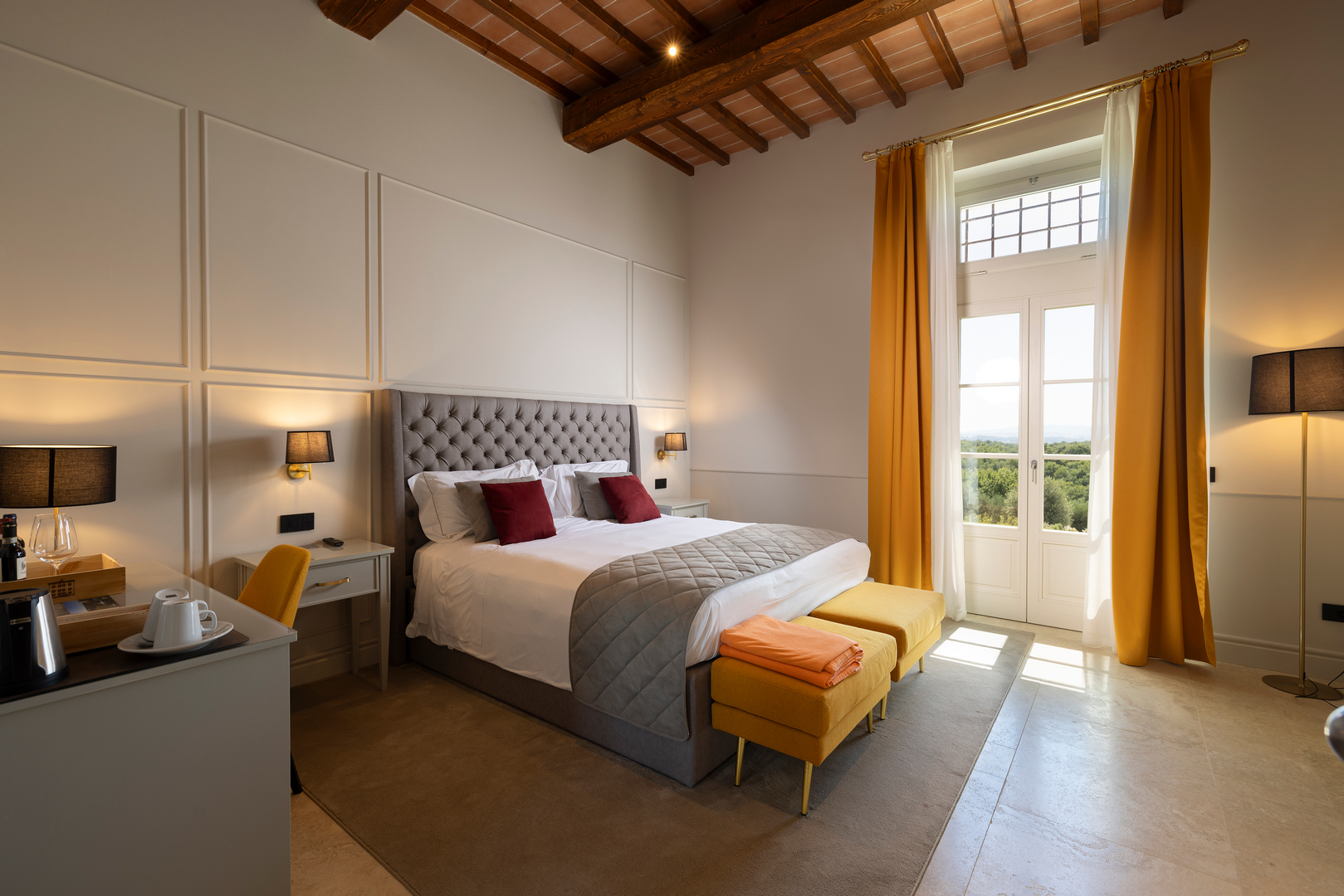 The rooms on the first floor of the new Casale Le Poggiole, adjacent to Villa Grazianella