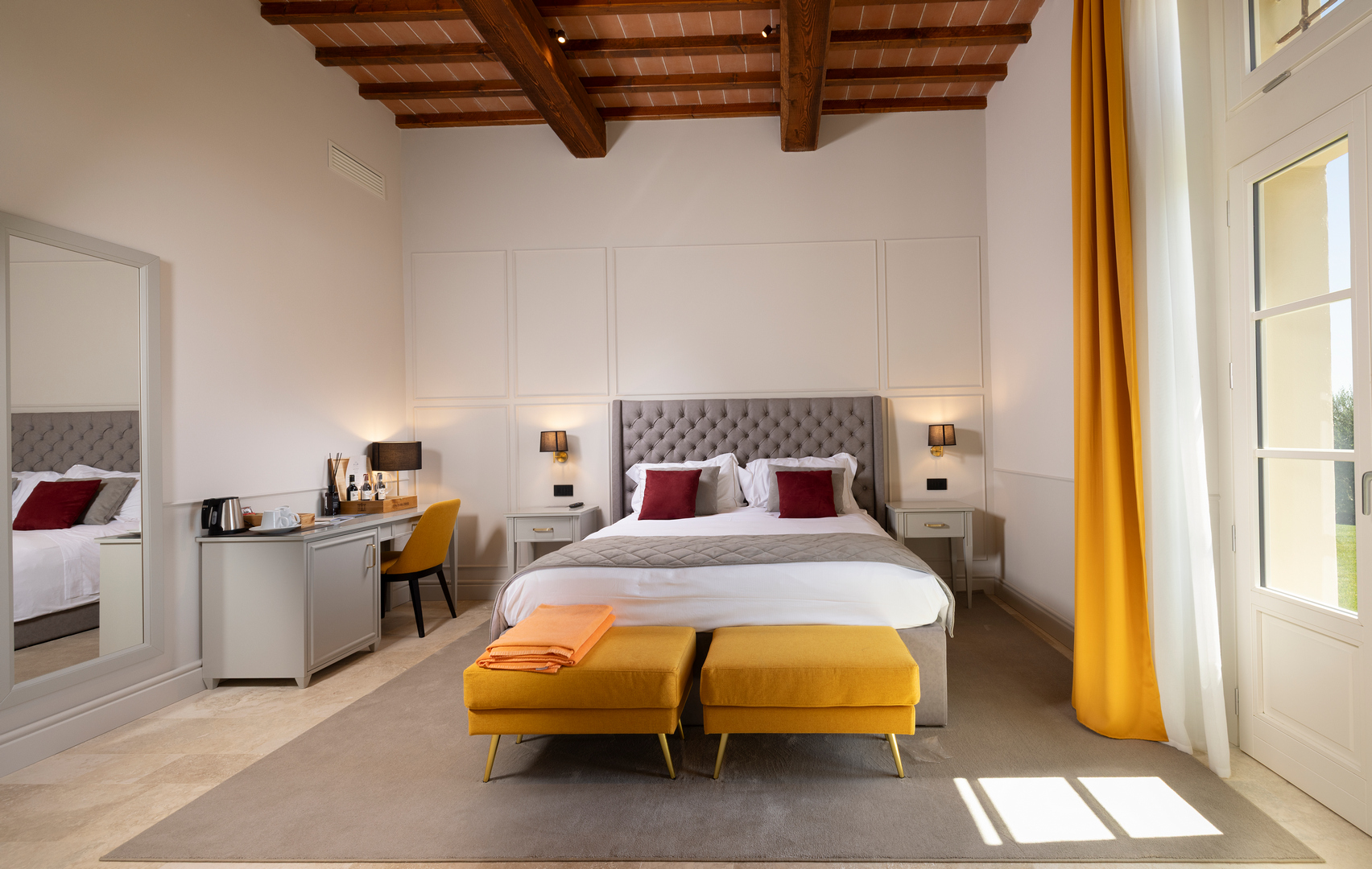 The rooms at the new Casale Le Poggiole, adjoining Villa Grazianella