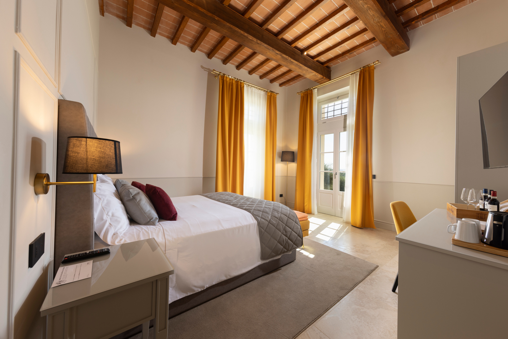 The rooms at the new Casale Le Poggiole, adjoining Villa Grazianella
