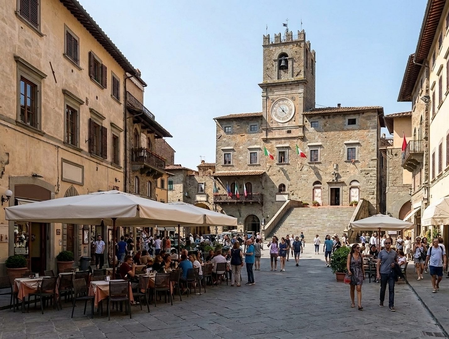 Cortona, arroccata su una collina che domina la Valdichiana, è uno dei borghi più affascinanti della Toscana, ricco di storia e cultura