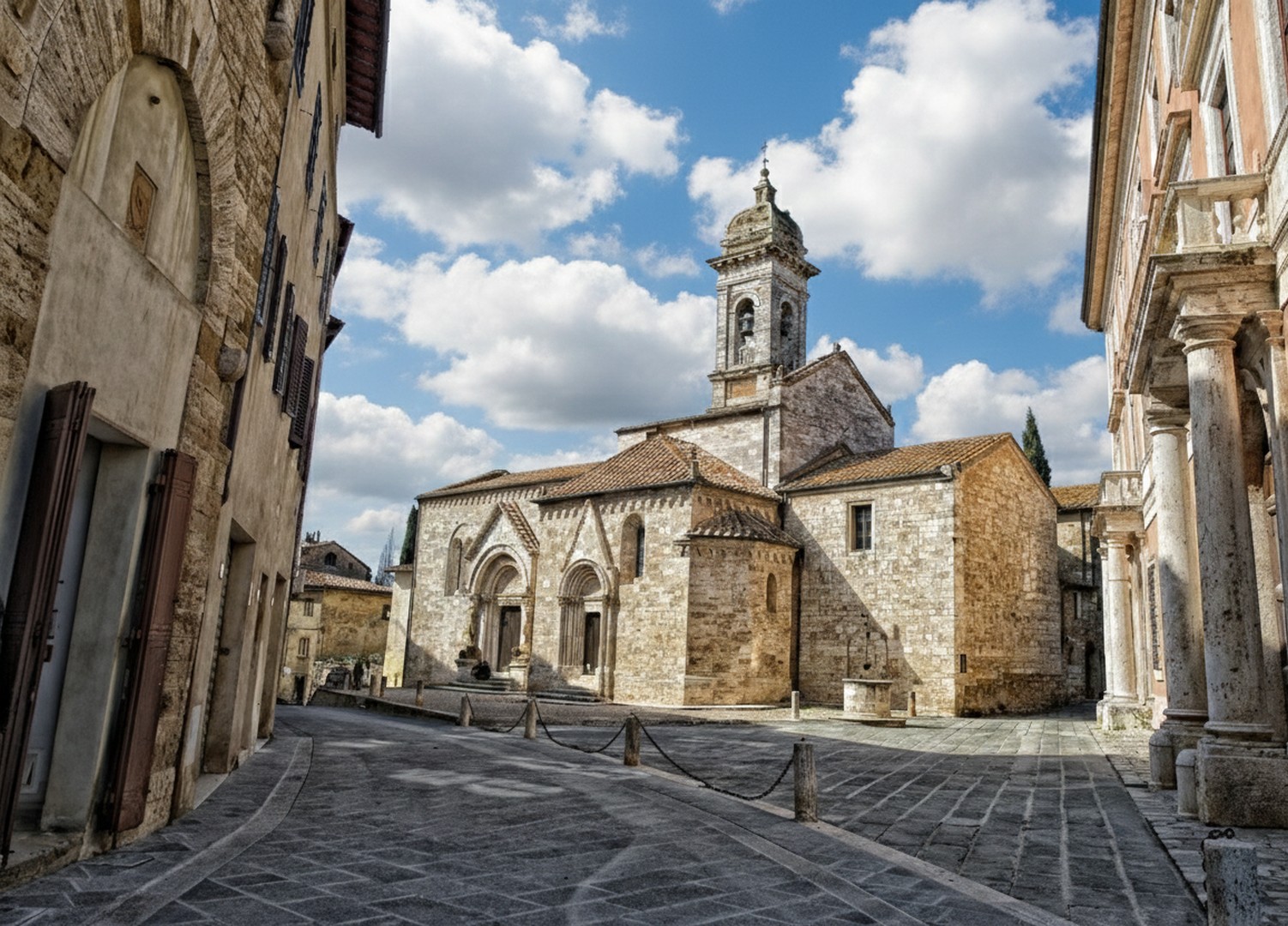 San Quirico d’Orcia è un gioiello nel cuore della Val d’Orcia, Patrimonio UNESCO, noto per il suo fascino medievale e i paesaggi da cartolina