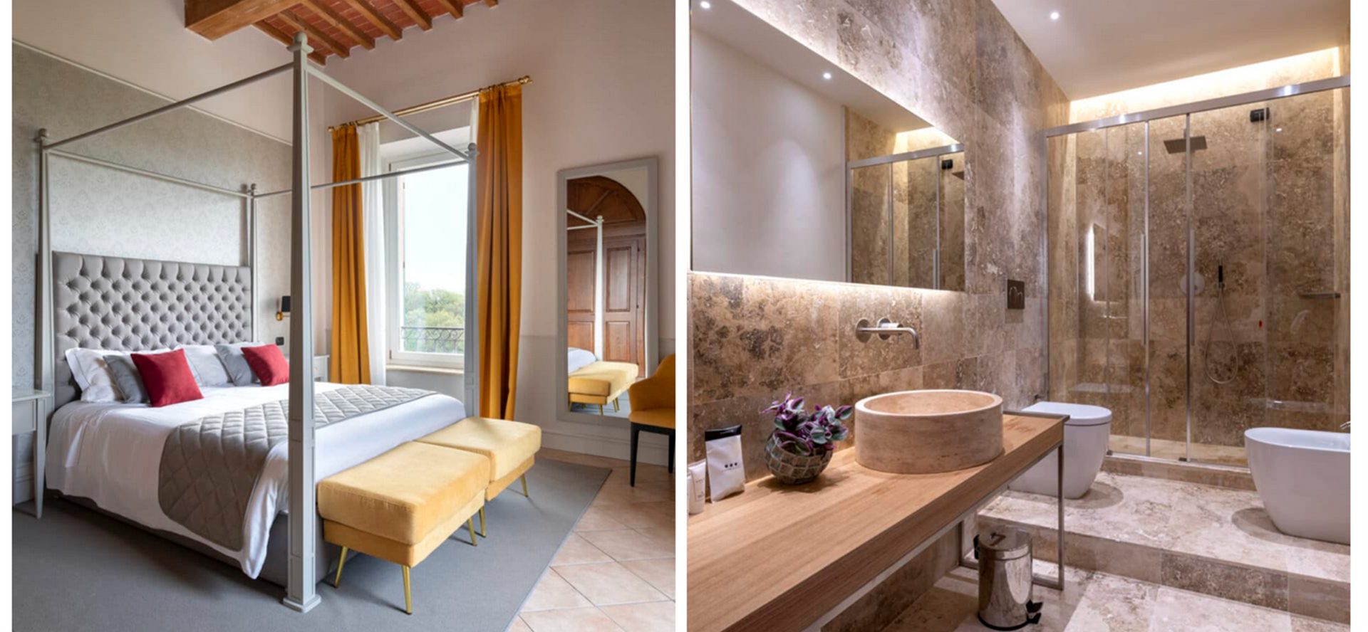 Suite del Relais Villa Grazianella, wine resort immerso tra i vigneti di Montepulciano nelle colline senesi in Toscana