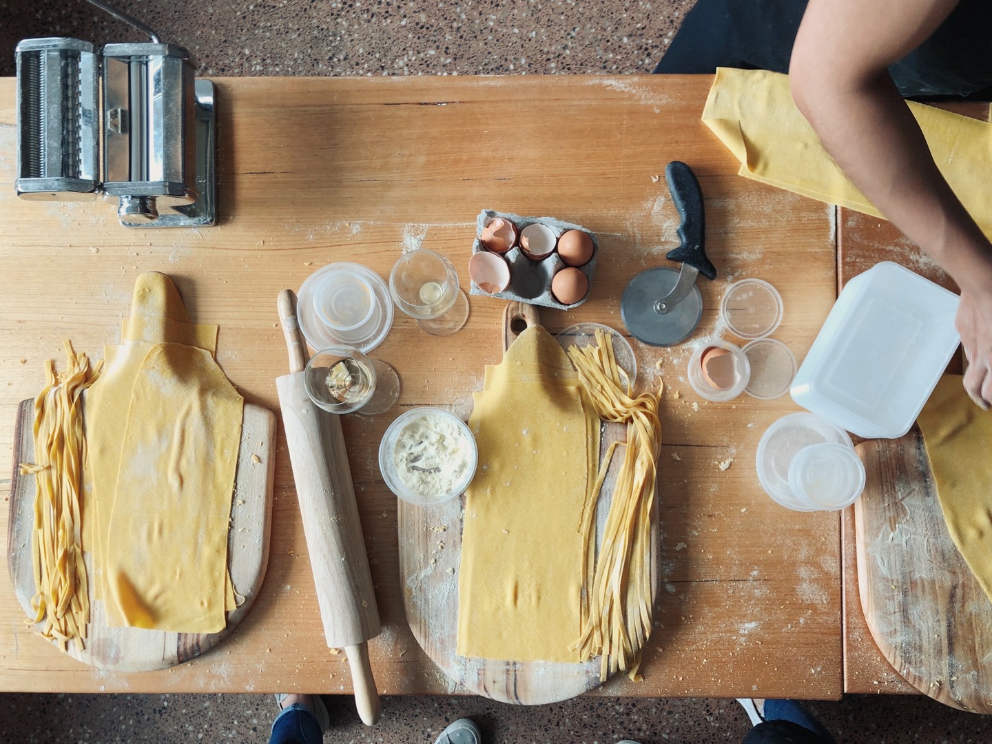 Cooking class di pasta fresca fatta a mano in Toscana al Relais Villa Grazianella di Fattoria del Cerro