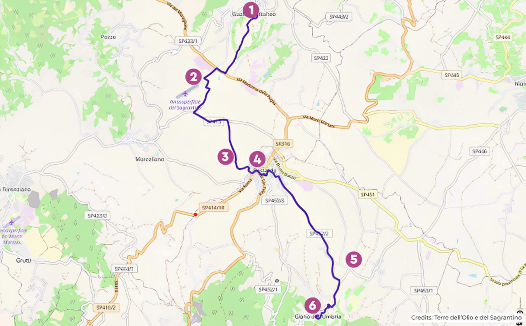 Tappa da Gualdo Cattaneo a Giano dell’Umbria del Cammino del SOL